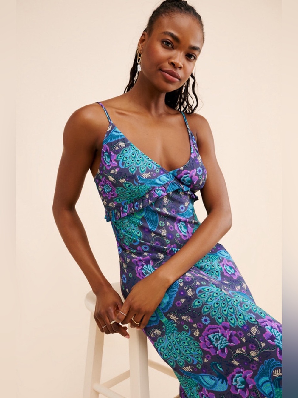 Spell Boheme Bias Slip Maxi Dress Size Small Adjustable Straps